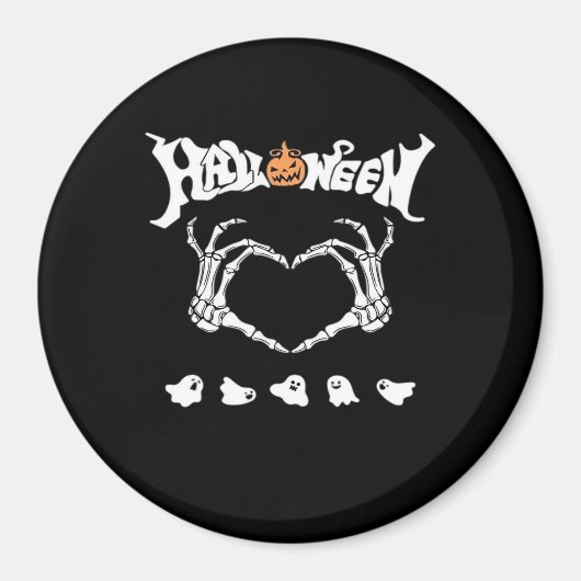Skeletthandschuh mit Halloween-Design Magnet (Vorne)