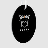 Skeletthandschuh mit Halloween-Design Ornament (Vorderseite)