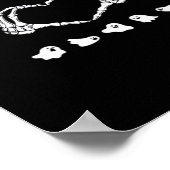 Skeletthandschuh mit Halloween-Design Poster (Ecke)