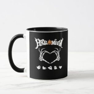 Skeletthandschuh mit Halloween-Design Tasse