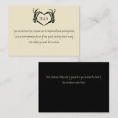 Skeletthandschuhe Begleitkarte (Vorne/Hinten)