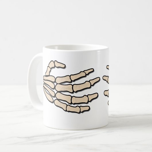 Skeletthandschuhe Cold to the Bone Coffee Tasse (Vorderseite Links)