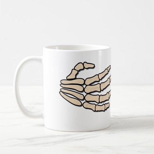 Skeletthandschuhe Cold to the Bone Coffee Tasse (Links)