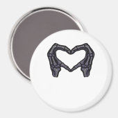 Skeletthandschuhe, die ein Herz bilden Magnet (Vorderseite/Rückseite)