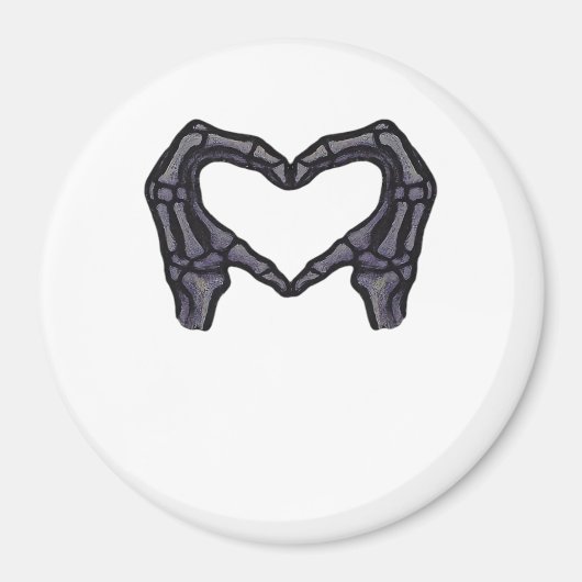 Skeletthandschuhe, die ein Herz bilden Magnet (Vorne)