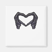 Skeletthandschuhe, die ein Herz bilden Magnet (Vorne)