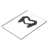 Skeletthandschuhe, die ein Herz bilden Notizblock (Linke Seite)