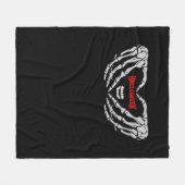 Skeletthandschuhe falten sich in einem Herzen. Fun Fleecedecke (Vorderseite (Horizontal))