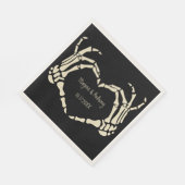 Skeletthandschuhe Gestaltungsart für Herz Serviette (Ecke)
