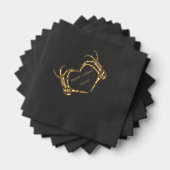 Skeletthandschuhe Gestaltungsart für Herz Servietten Mit Folie (Insitu (Gestapelt))