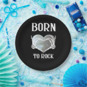 Skeletthandschuhe, grau, grau, für klassische pappteller (Party)