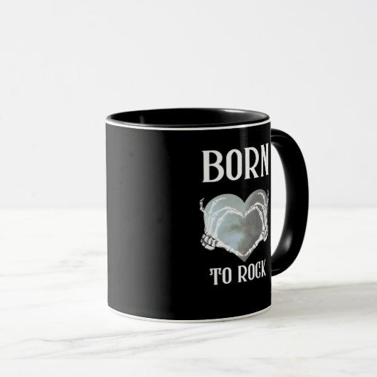 Skeletthandschuhe, grau, grau, für klassische tasse (VorderseiteRechts)