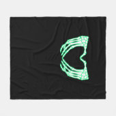 Skeletthandschuhe, Herz, Halloween-Kostüm Fleecedecke (Vorderseite (Horizontal))