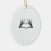 Skeletthandschuhe in Herzform - Einzigartige Kunst Keramik Ornament (Rechts)