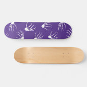 Skeletthandschuhe - Lila Skateboard (Horizontal)