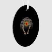 Skeletthandschuhe machen ein Herz Classic Ornament (Vorderseite)