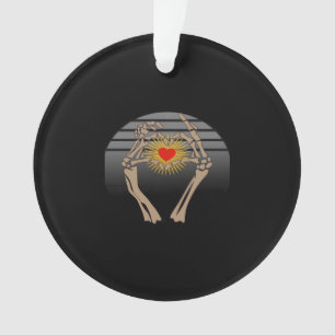 Skeletthandschuhe machen ein Herz Classic Ornament
