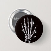 Skeletthandschuhe mit gruseligen Geistern, gotisch Button (Vorne & Hinten)