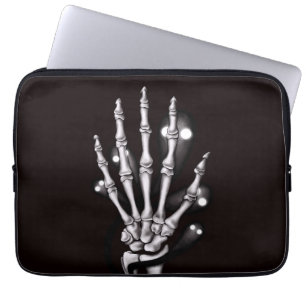 Skeletthandschuhe mit gruseligen Geistern gotischG Laptopschutzhülle