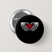 Skeletthandschuhe mit Herz-Klassik Button (Vorne & Hinten)