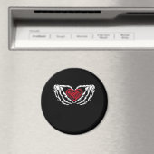 Skeletthandschuhe mit Herz-Klassik Magnet (In Situ (Geschirrspüler))