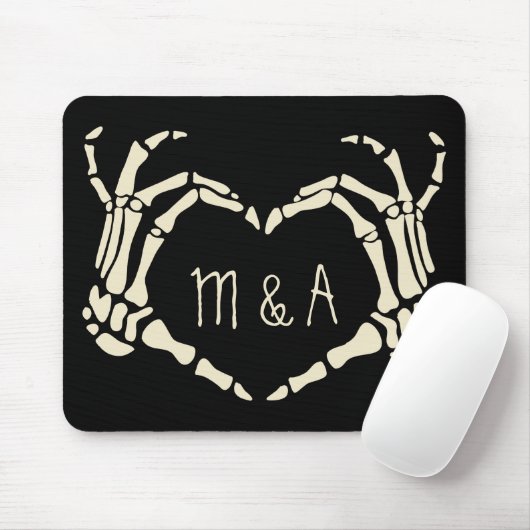 Skeletthandschuhe Personalisierte Gothart Form Mousepad (Mit Mouse)