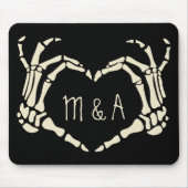Skeletthandschuhe Personalisierte Gothart Form Mousepad (Vorne)