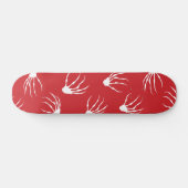 Skeletthandschuhe - Rot Skateboard (Horizontal)