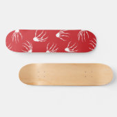 Skeletthandschuhe - Rot Skateboard (Horizontal)