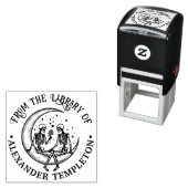 Skeletthaus Crescent Moon Library Name Permastempel (Beispiel)