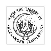 Skeletthaus Crescent Moon Library Name Permastempel (Design)