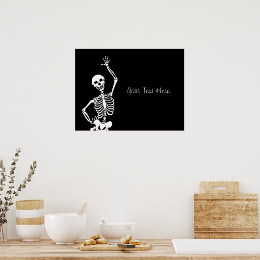 Skeletthaus Halloween Poster (Küche)