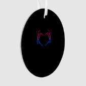 Skelettherz Bisexual LGBbt Q Pride Skull Hand Ornament (Vorderseite)