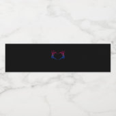 Skelettherz Bisexual LGBbt Q Pride Skull Hand Wasserflaschenetikett (Einzelnes Label)