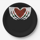 Skelettherz Pappteller (Vorderseite)