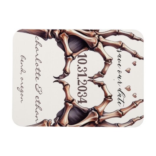 Skelettherz Save the Date Magnet (Horizontal)