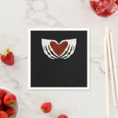 Skelettherz Serviette (Beispiel)