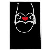 Skelettherz und Hände Funny Mittlere Geschenktüte (Vorderseite)