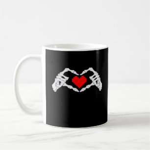 Skelettherz und -handgewähr kaffeetasse