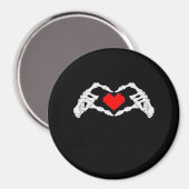 Skelettherz und -handgewähr magnet (Vorderseite/Rückseite)