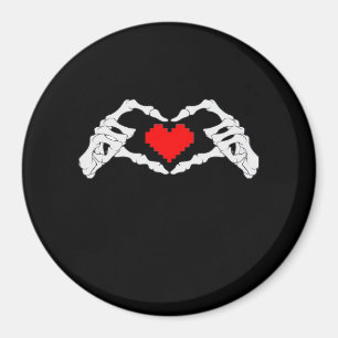 Skelettherz und -handgewähr magnet