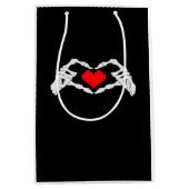 Skelettherz und -handgewähr mittlere geschenktüte (Vorderseite)