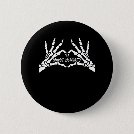 Skelettherz und Handschuhe Klassisches Design Button (Vorderseite)