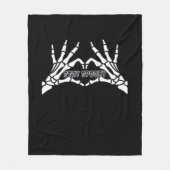 Skelettherz und Handschuhe Klassisches Design Fleecedecke (Vorderseite)