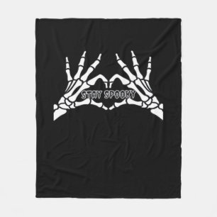 Skelettherz und Handschuhe Klassisches Design Fleecedecke