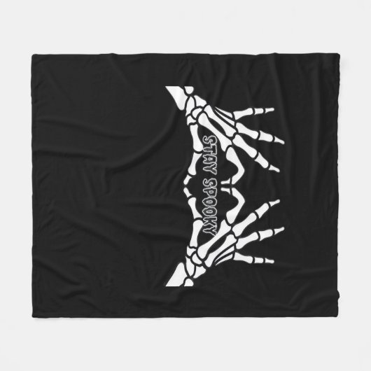 Skelettherz und Handschuhe Klassisches Design Fleecedecke (Vorderseite (Horizontal))