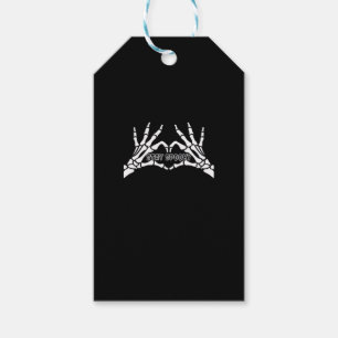 Skelettherz und Handschuhe Klassisches Design Geschenkanhänger