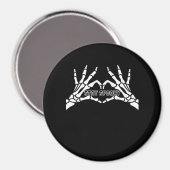 Skelettherz und Handschuhe Klassisches Design Magnet (Vorderseite/Rückseite)