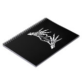 Skelettherz und Handschuhe Klassisches Design Notizblock (Linke Seite)