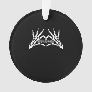 Skelettherz und Handschuhe Klassisches Design Ornament